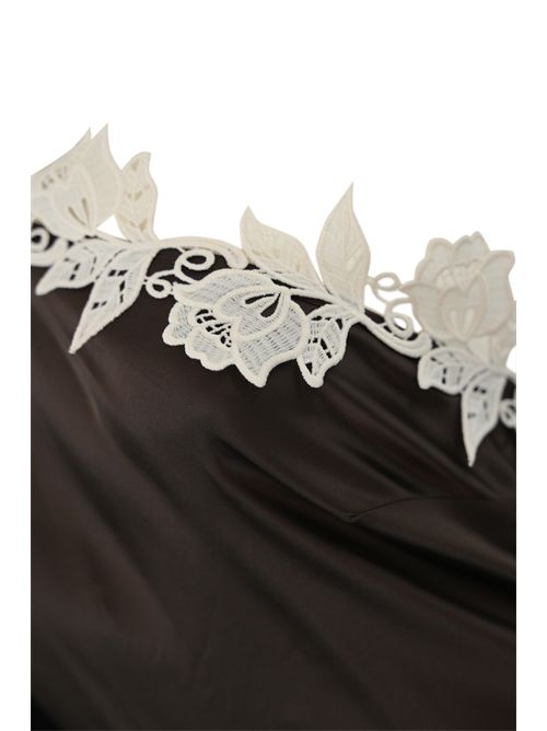 Abito lungo in raso con scollo sul retro Patrizia Pepe | 2A2901 A586B825